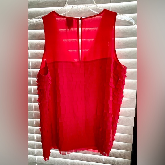 Saks Fifth Avenue “Black” Tank Top - Women’s Size Large - Red - Polyester - Picture 2 of 7